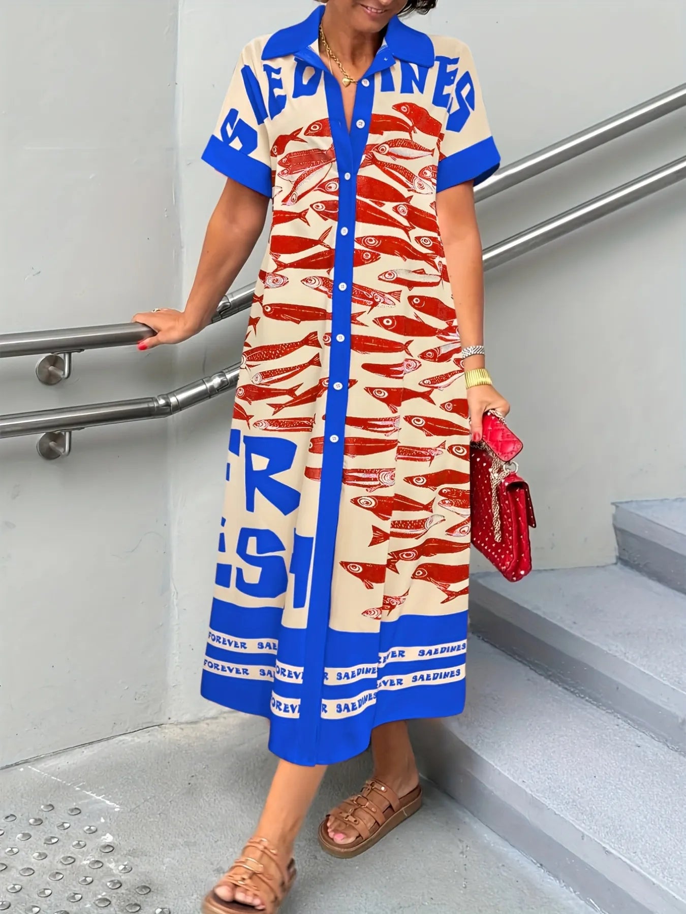 Mercato Button Down Shirt Dress