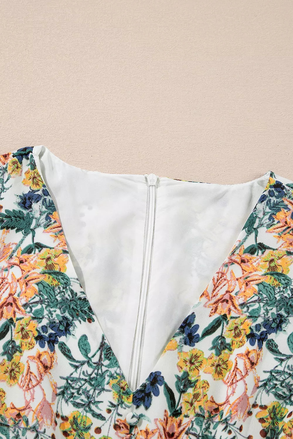 Floral Print Ruffle Hem Mini Dress