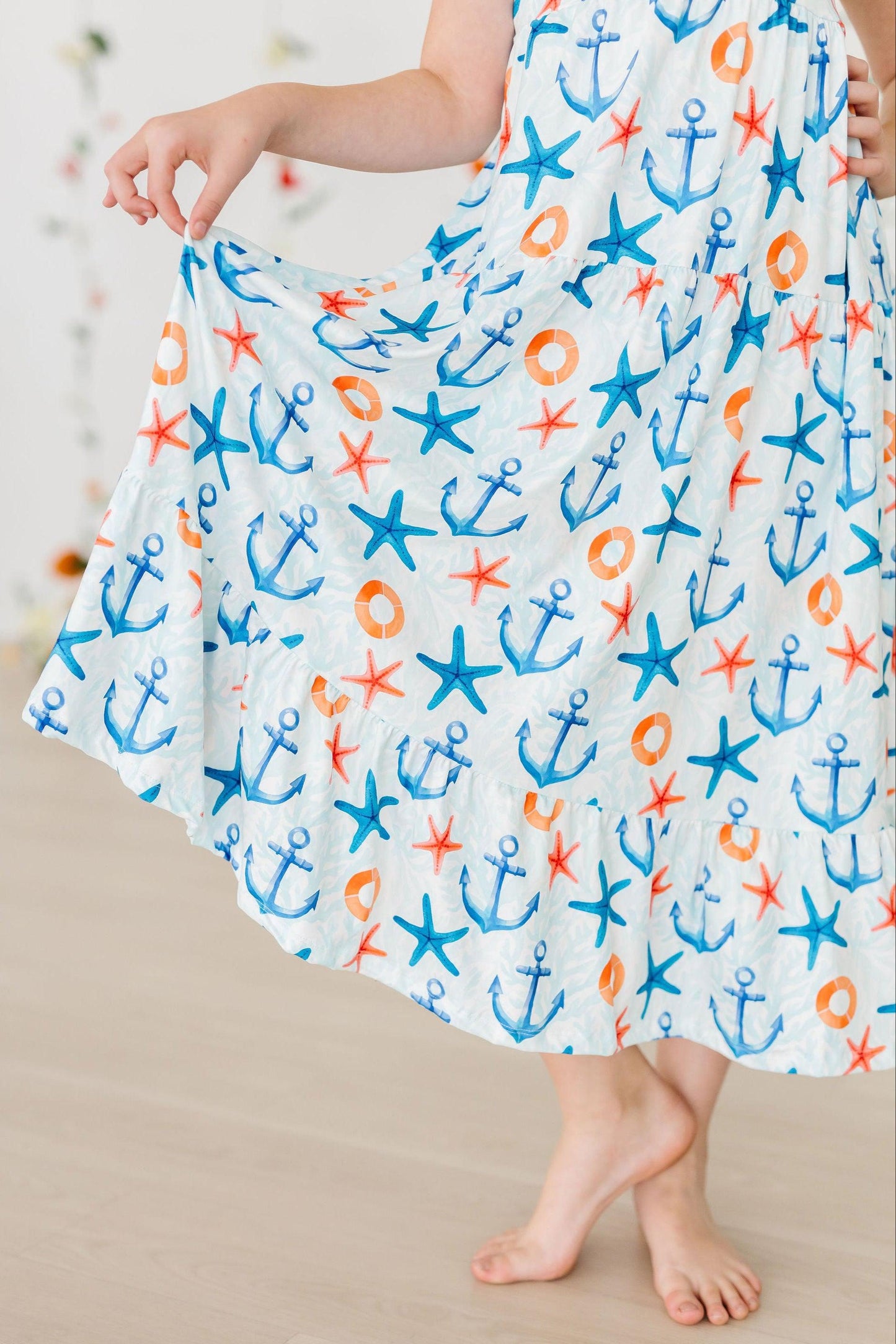 Anchors Away Ruffle Maxi Dress - Detail View 5
