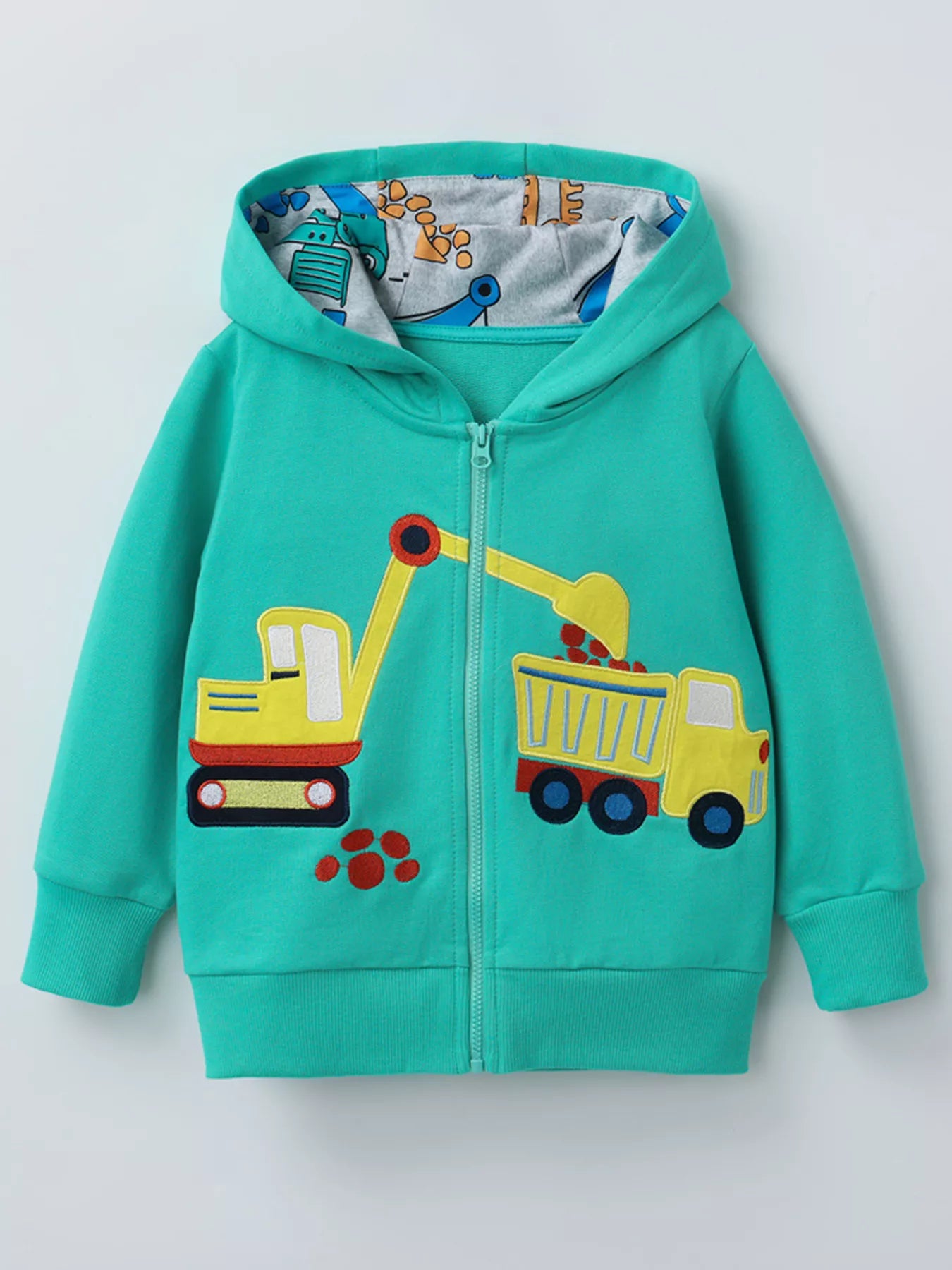 Children's Construction Zip-Up Hoodie