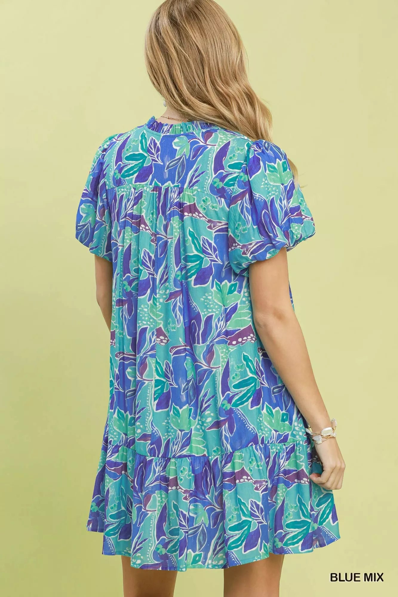 Tropical Bloom Mini Dress