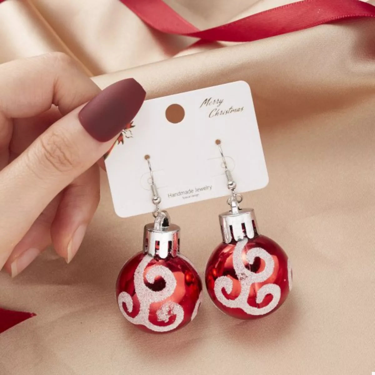 Christmas Ornament Drop Earrings
