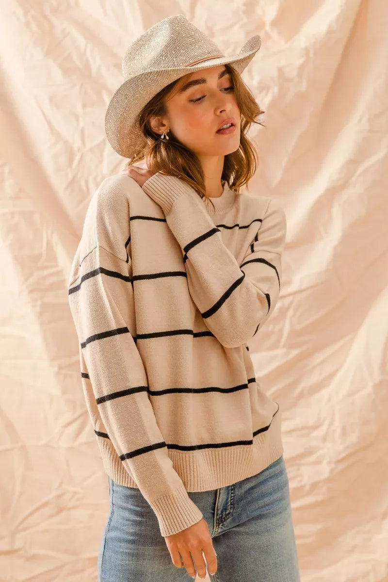 Striped Crew Neck Sweater