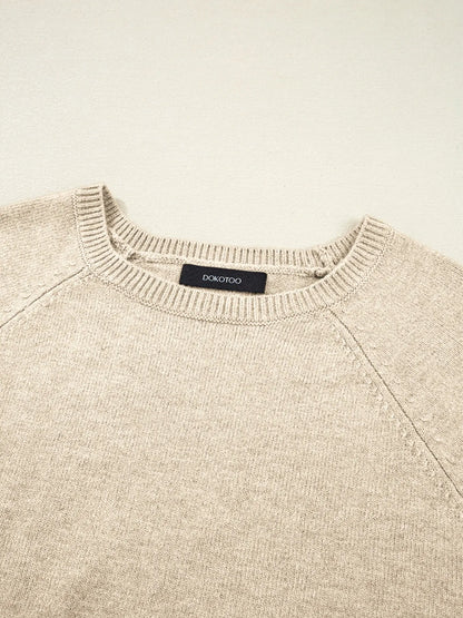 Crew Neck Long Sleeve Sweater - Detail View 16