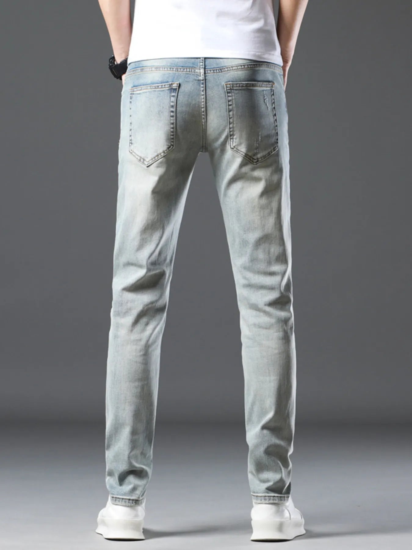 Men's Light Wash Slim Fit Jeans