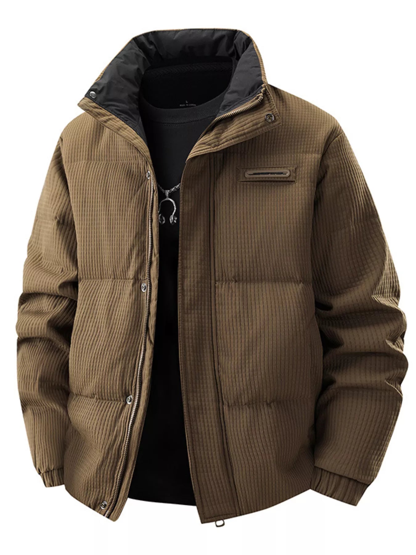 Men's Textured Puffer Jacket