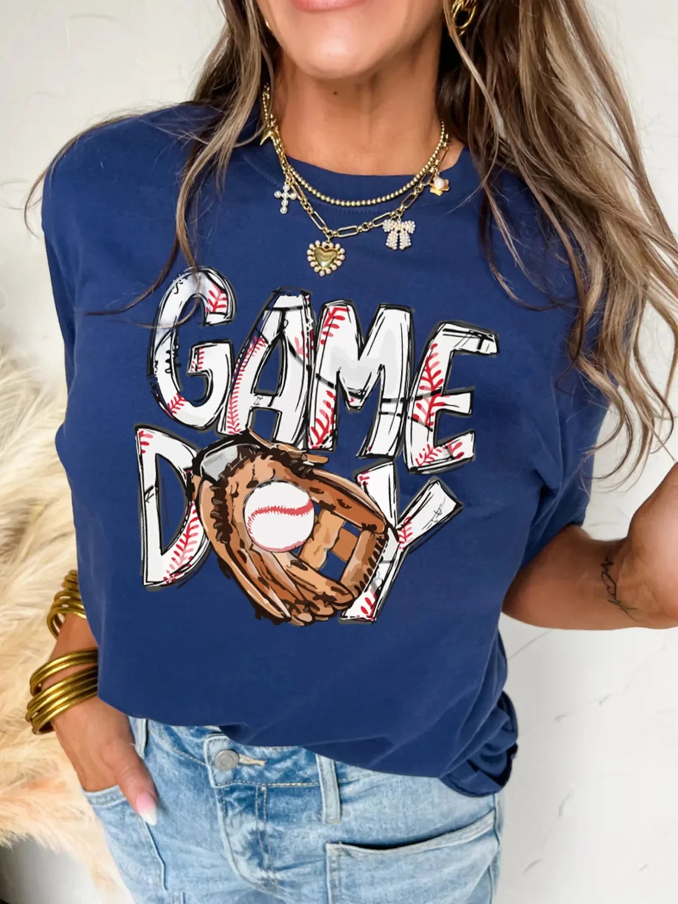 Women's Baseball GAME DAY Graphic T-shirt