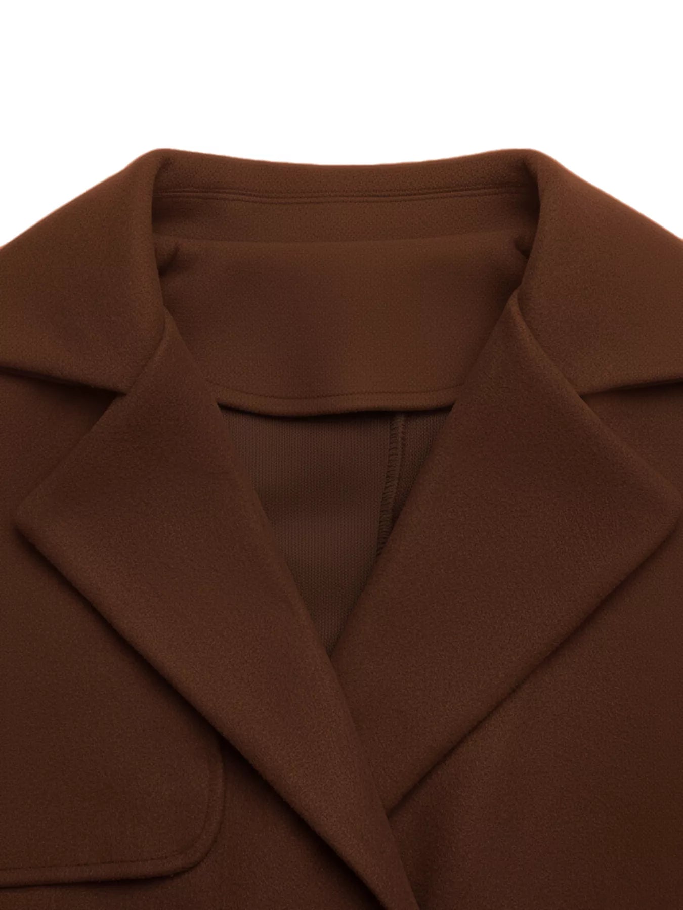 Lapel Collar Belted Overcoat