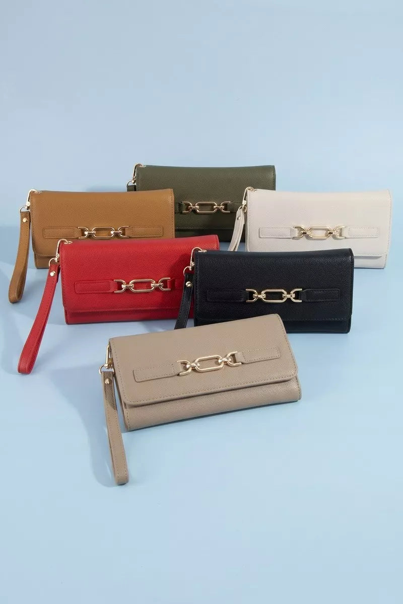 Chain Buckle Wristlet Wallet
