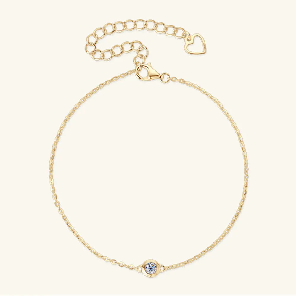 Delicate Moissanite Chain Bracelet