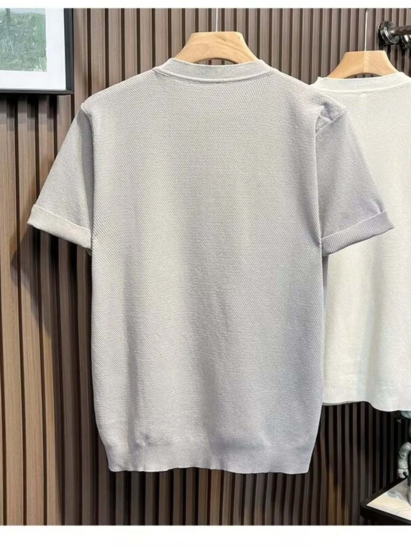 Men's Classic Short Sleeve Knit Top with Button Detail