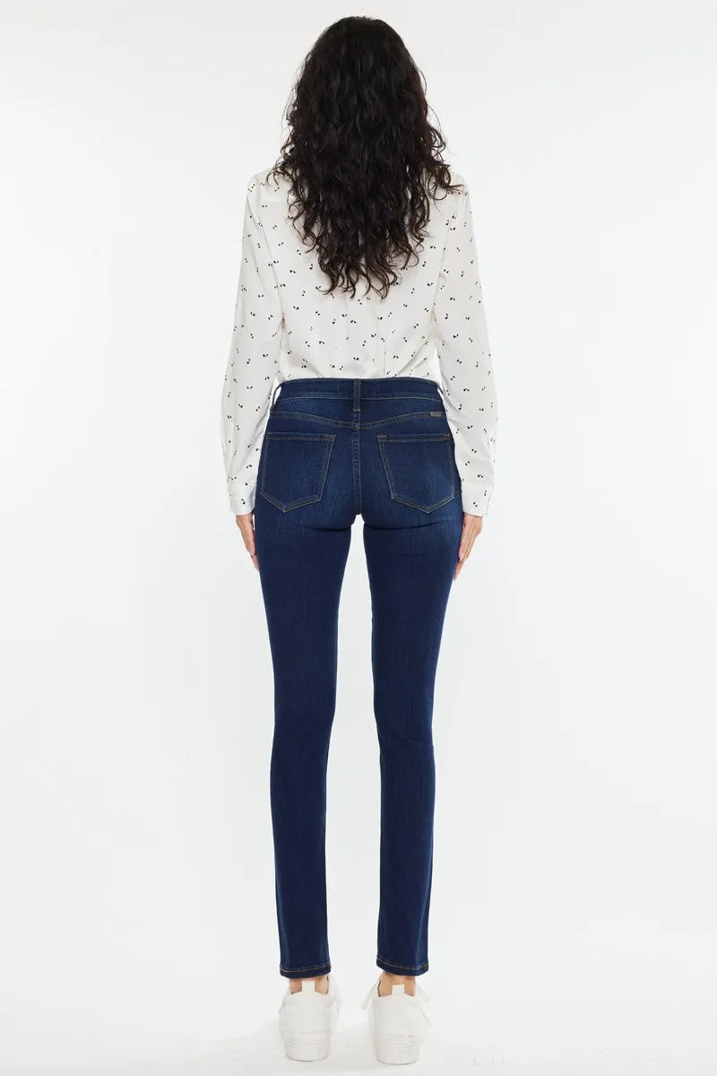 Mid-Rise Dark Indigo Super Skinny Jeans