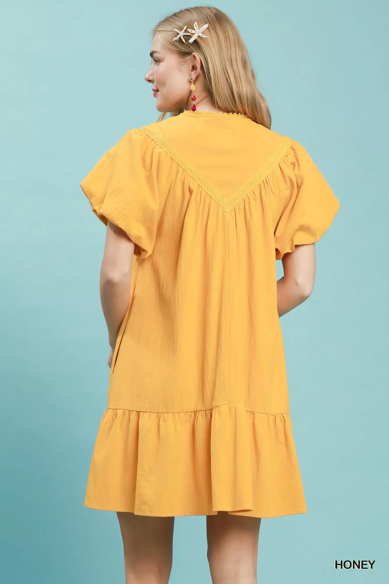 Daffodil Flutter Sleeve Mini Dress
