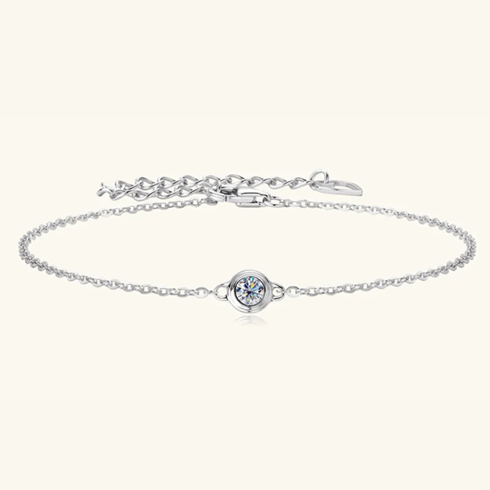 Delicate Moissanite Chain Bracelet
