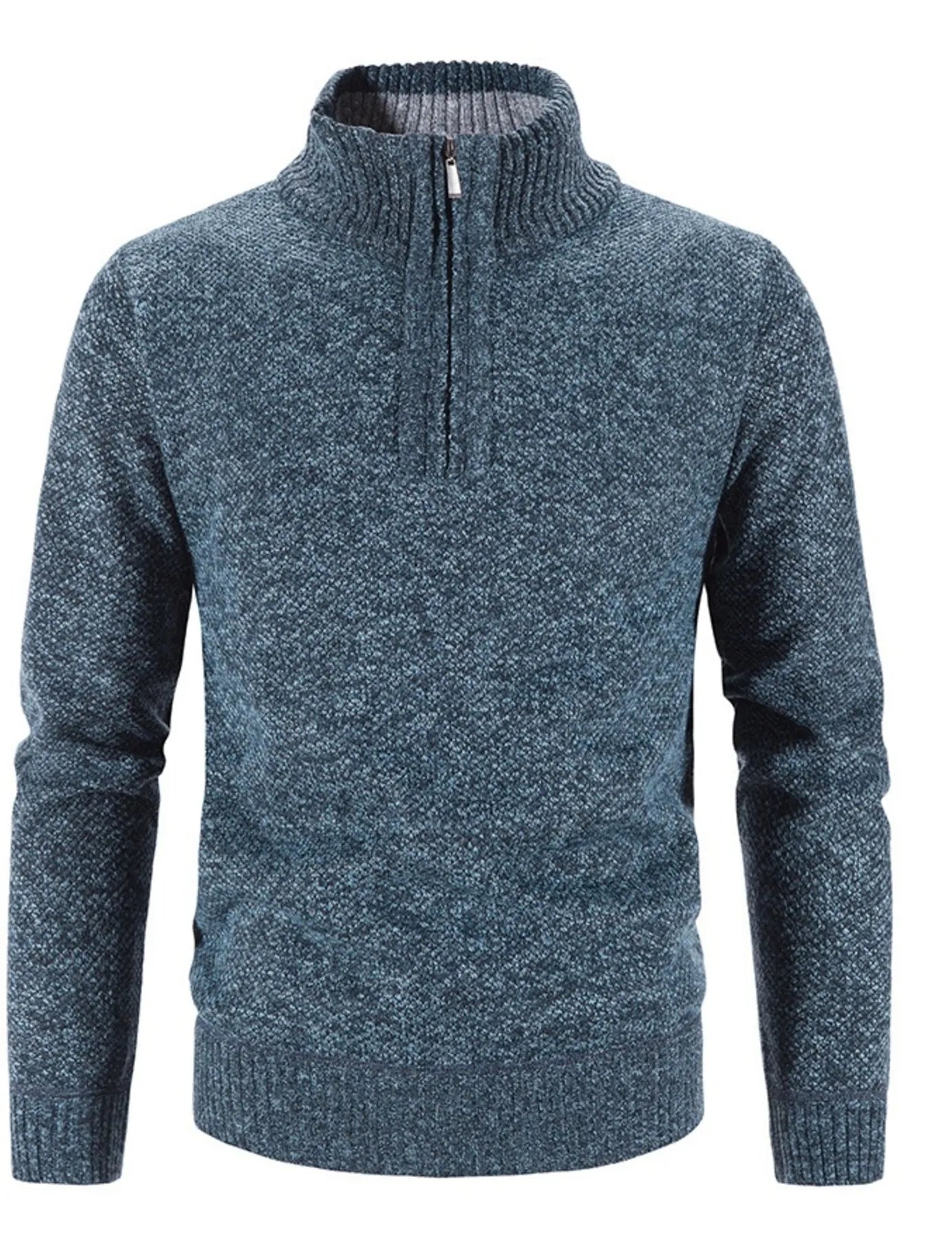 Men's Quarter Zip Long Sleeve Sweater