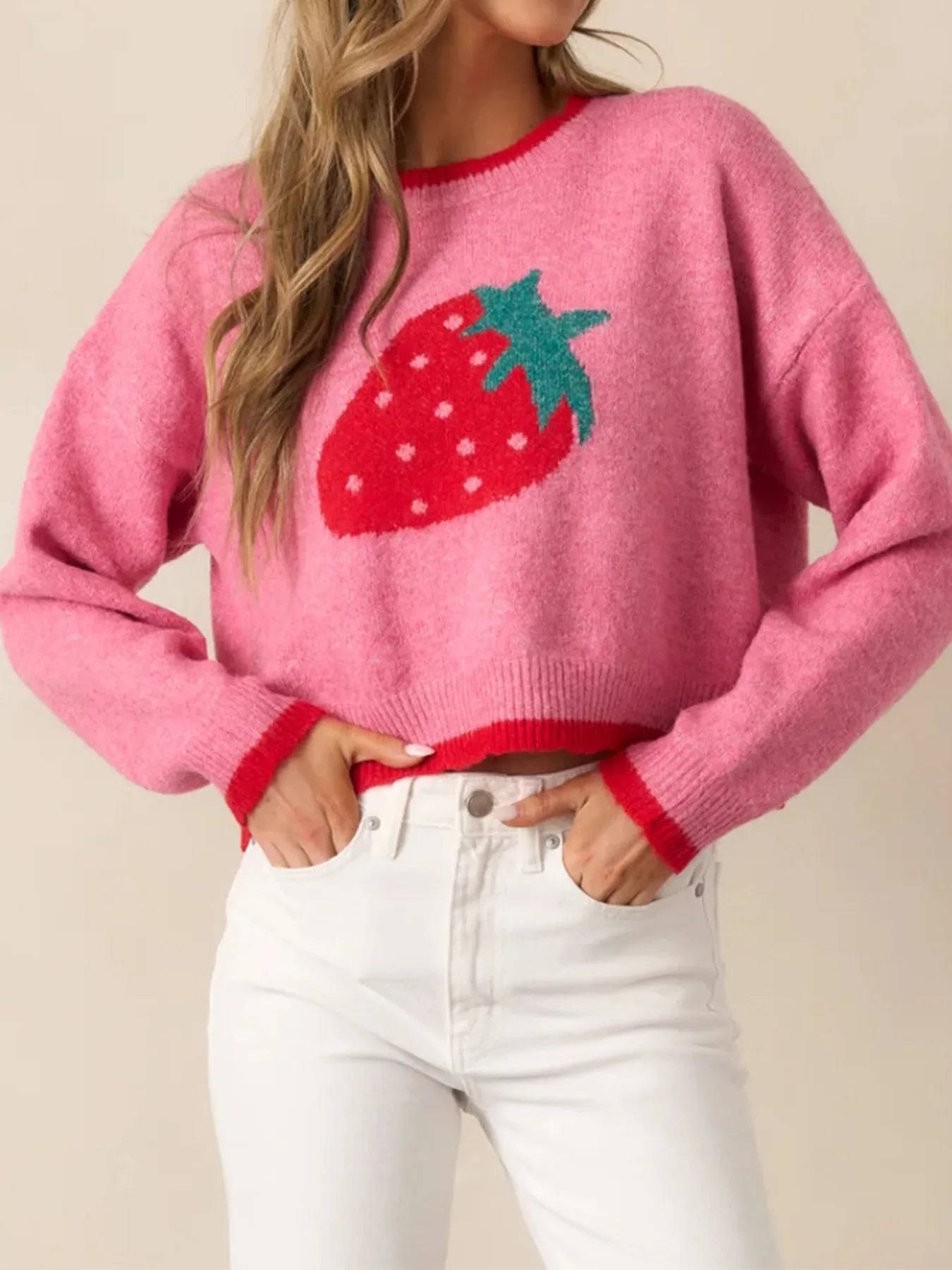 So Sweet Strawberry Sweater