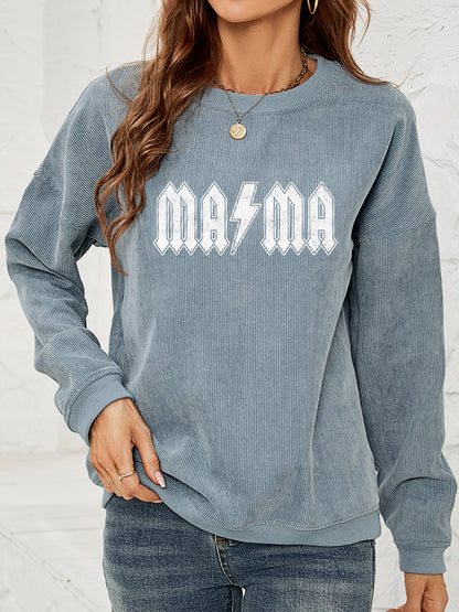 MAMA Graphic Dropped Shoulder Sweatshirt - Detail View 8