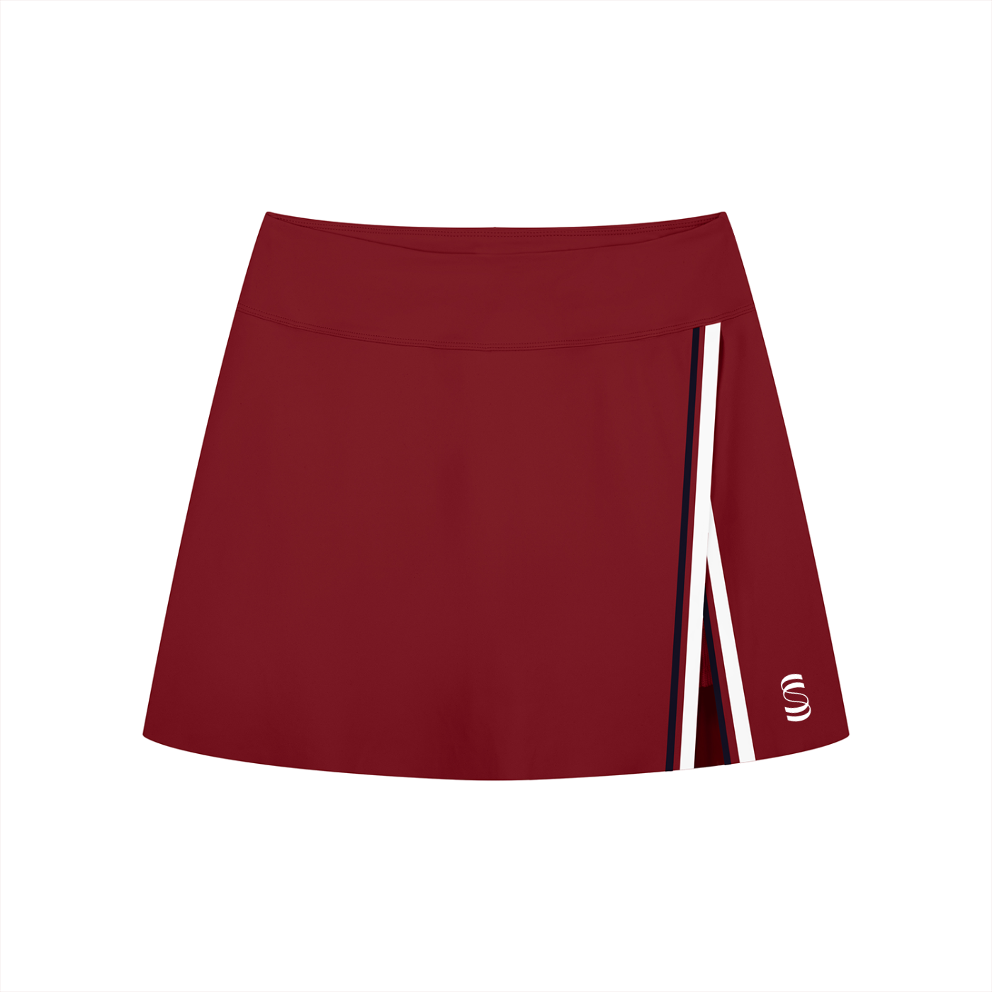 Women's A-Line Contrast Panel Slit Mini Skort