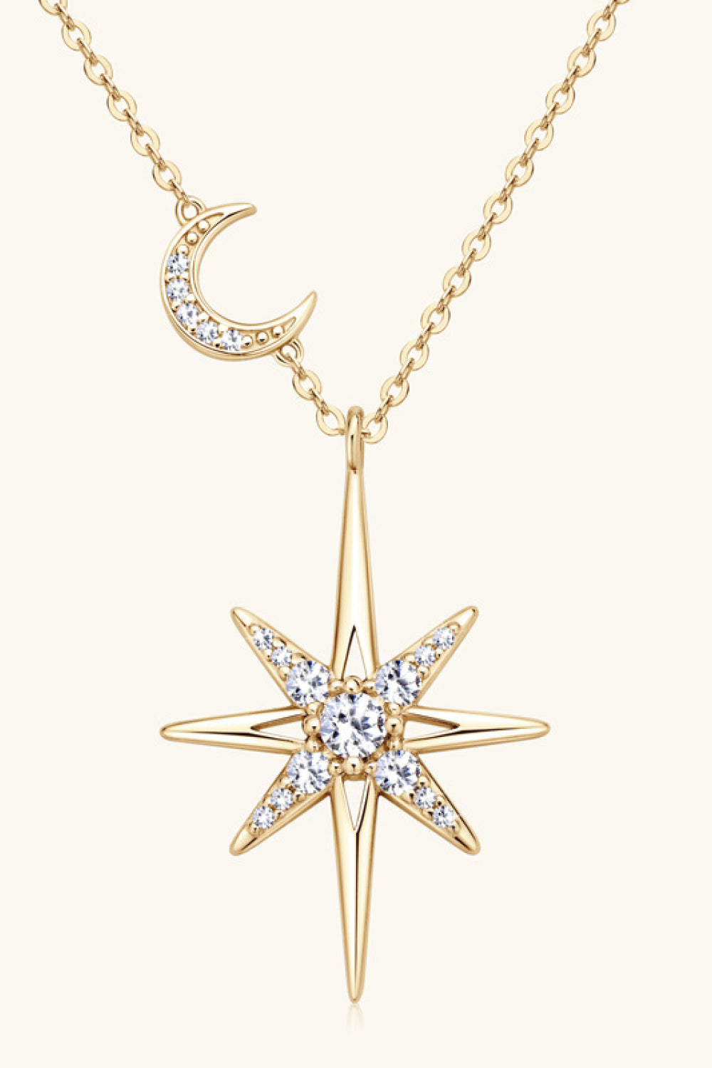 Moon and Star Necklace