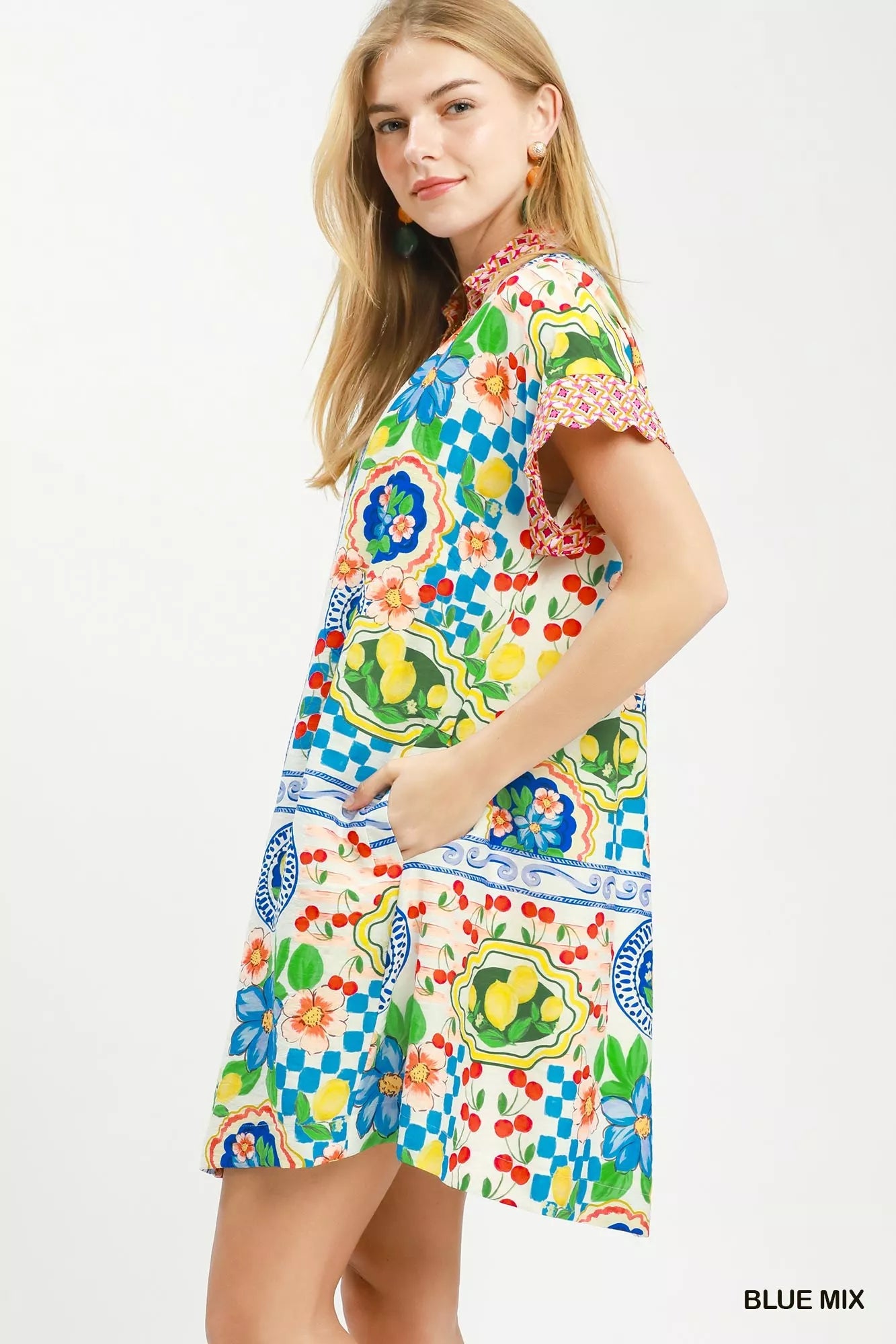 Mediterranean Print Dress