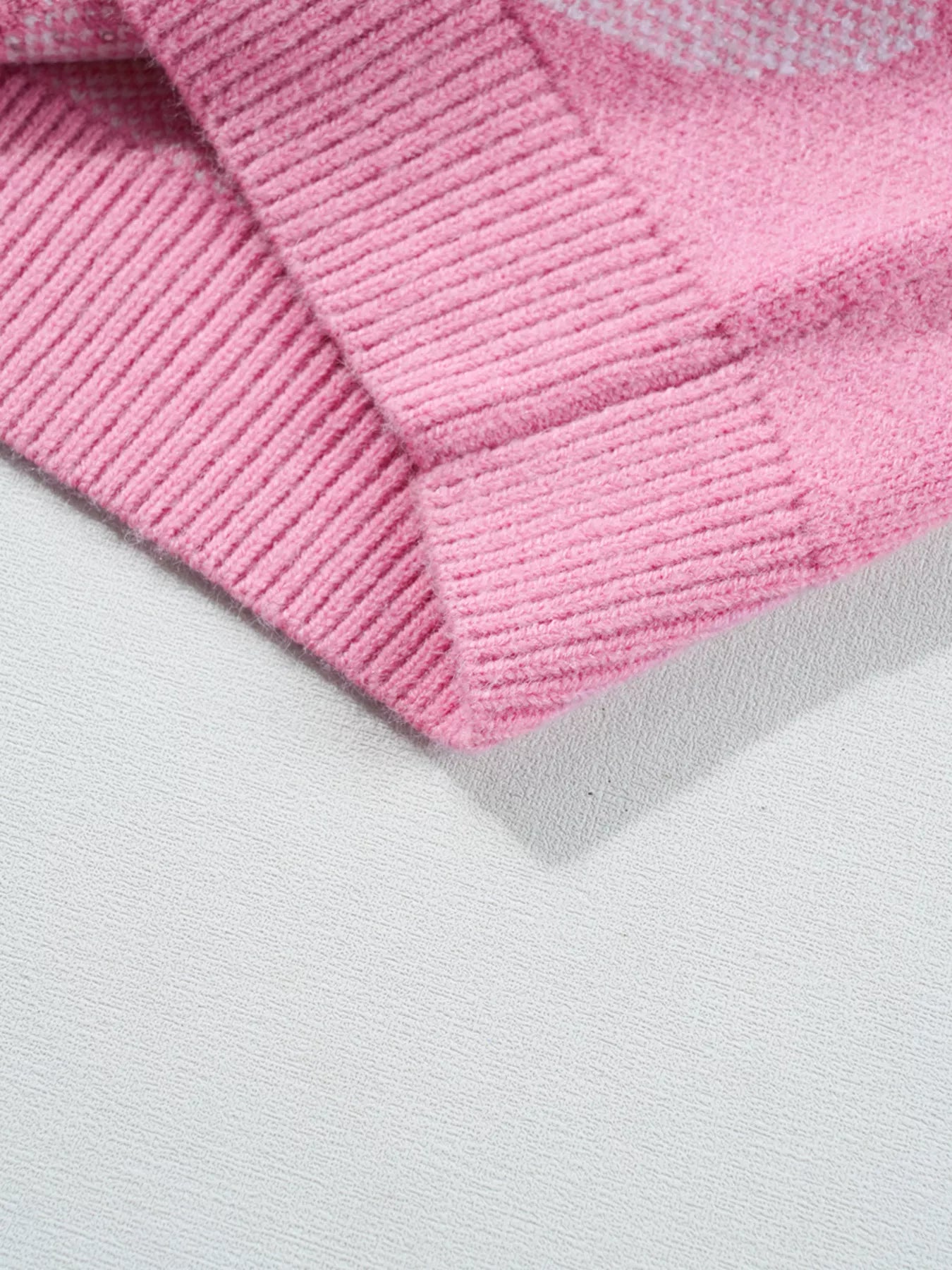 Pearled Heart Print Sweater