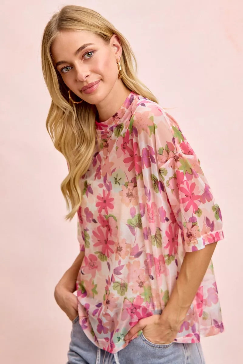 Spring Fling Mesh Top