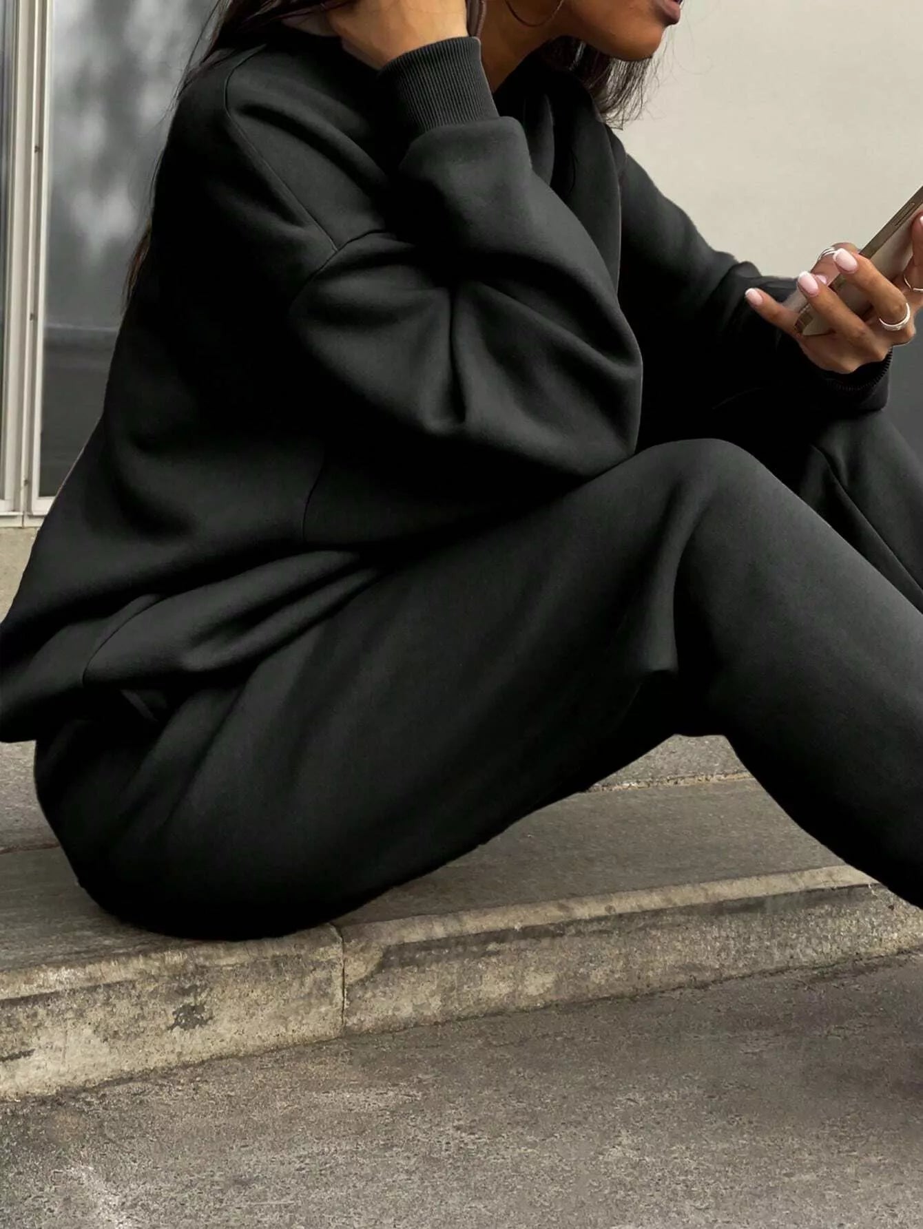 Half Zip Sweatshirt and Joggers Set