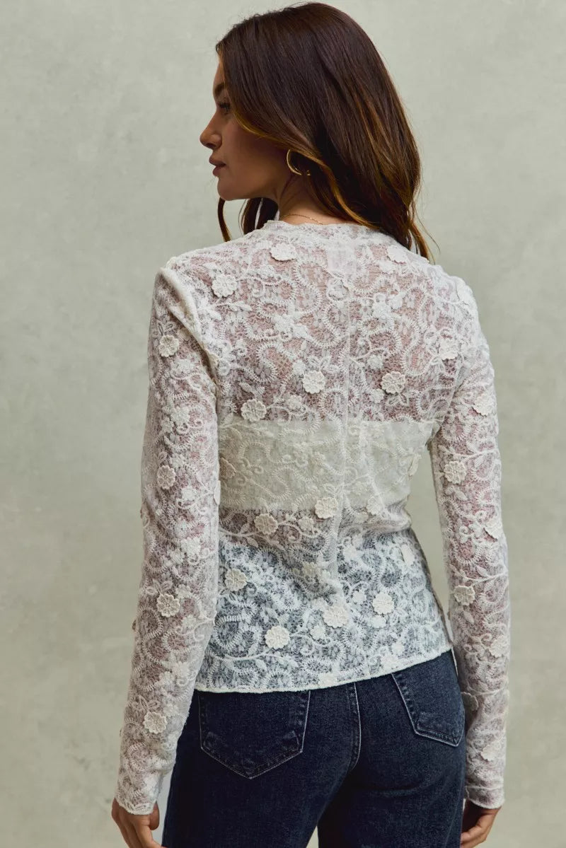 Lace Floral Layering Top