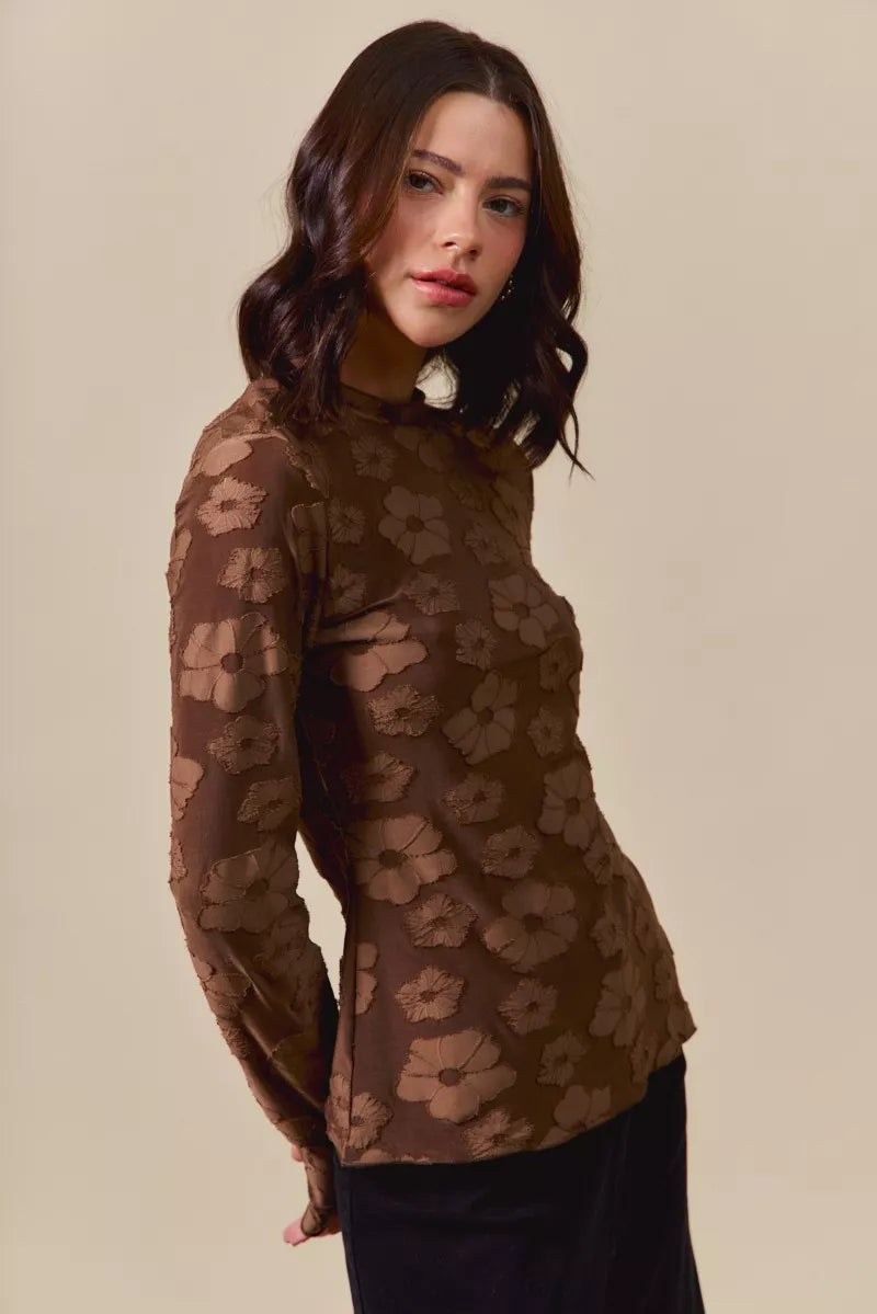 Stretched Jacquard Blouse