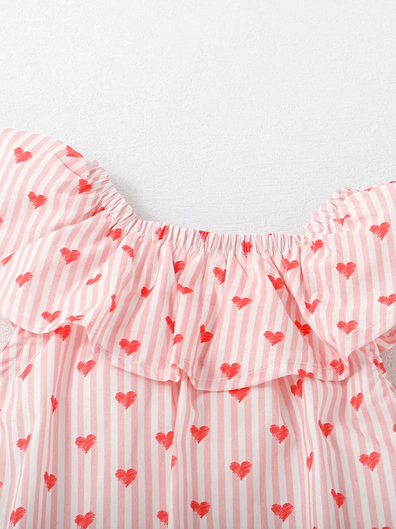 Sweetheart Stripe Ruffle Dress