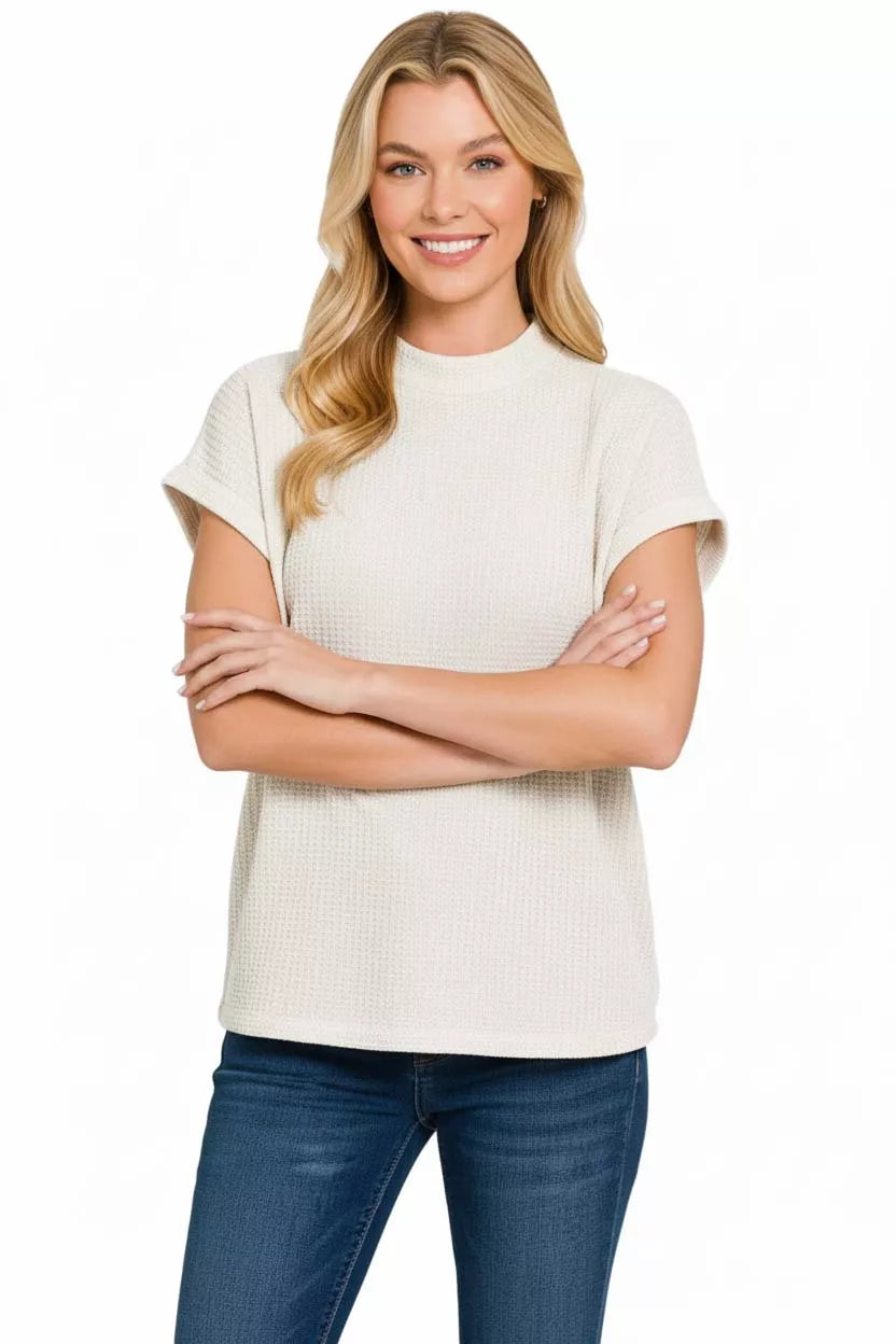 Chenille Cap Sleeve Sweater