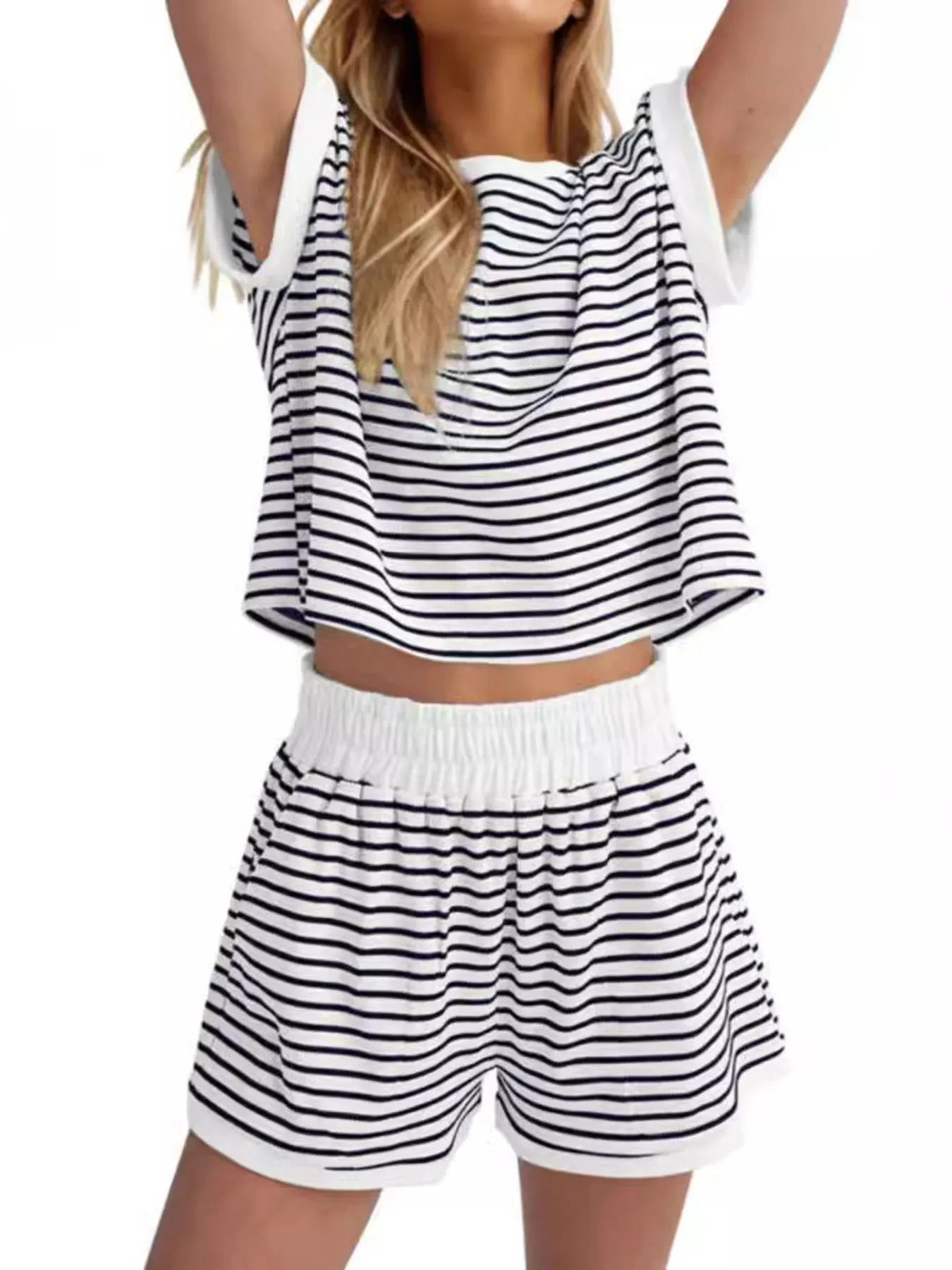 So Striped T-Shirt and Shorts Set