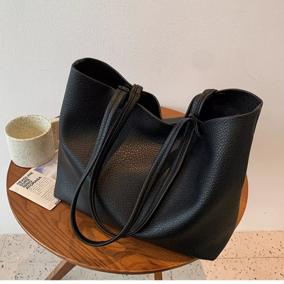 Vegan Leather Tote Bag