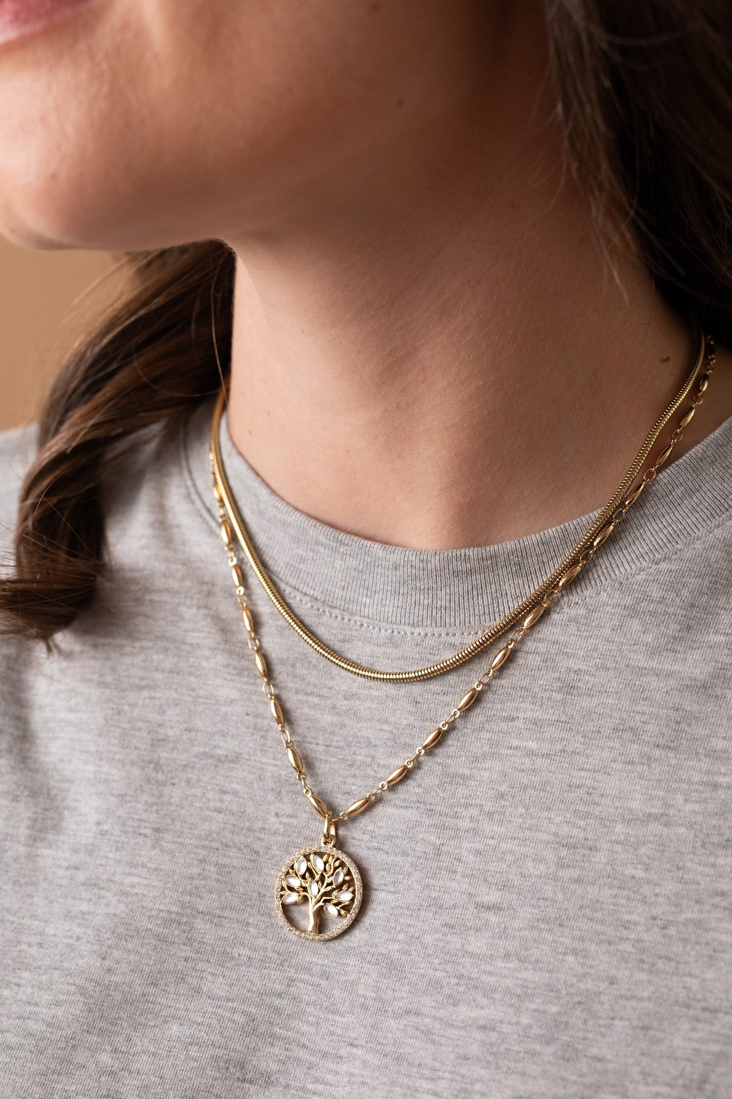 Round Herringbone Charm & Layering Necklace - Alex and Ani