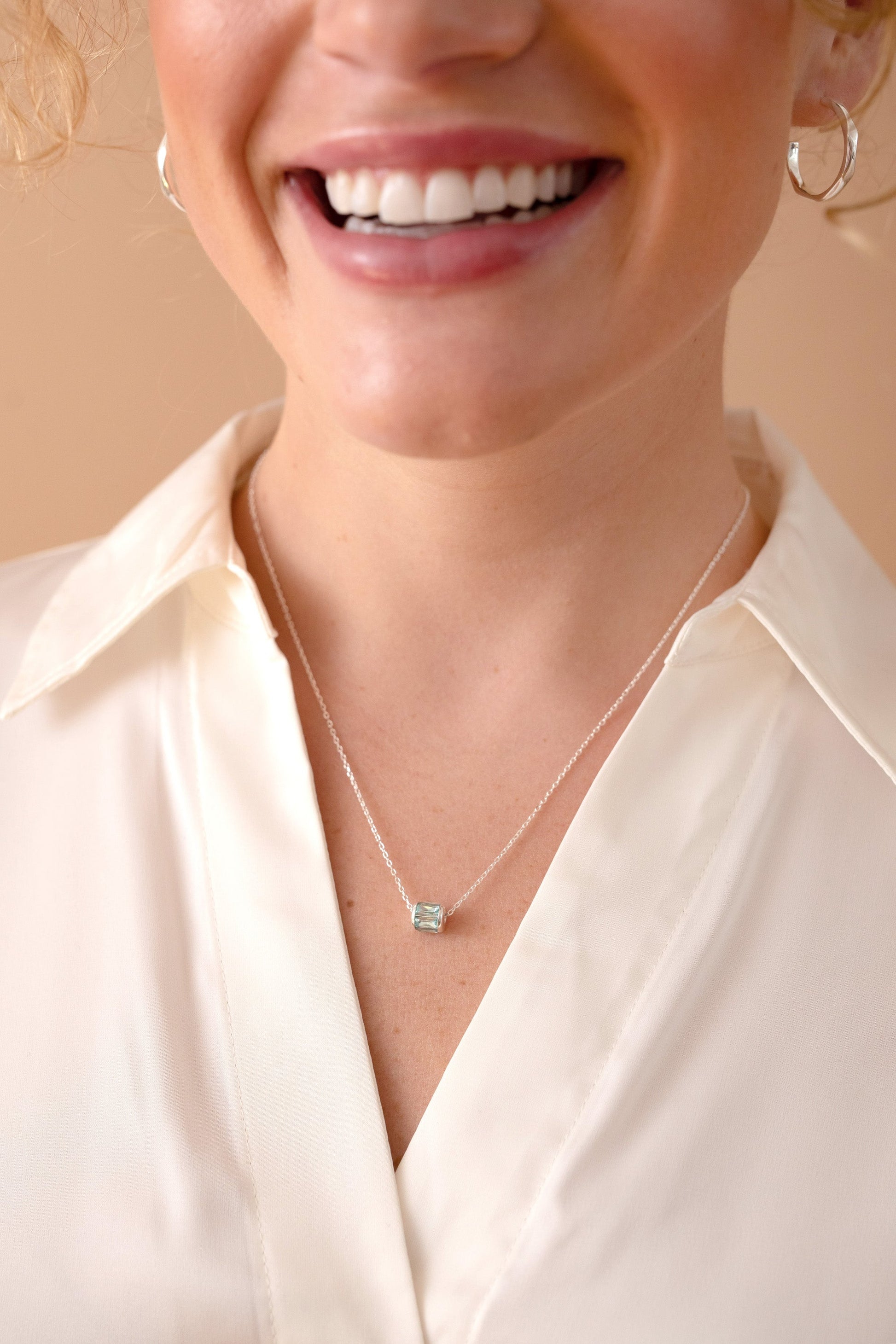 March Birthstone Precious Pendant Necklace - Alex and Ani - Detail View 7
