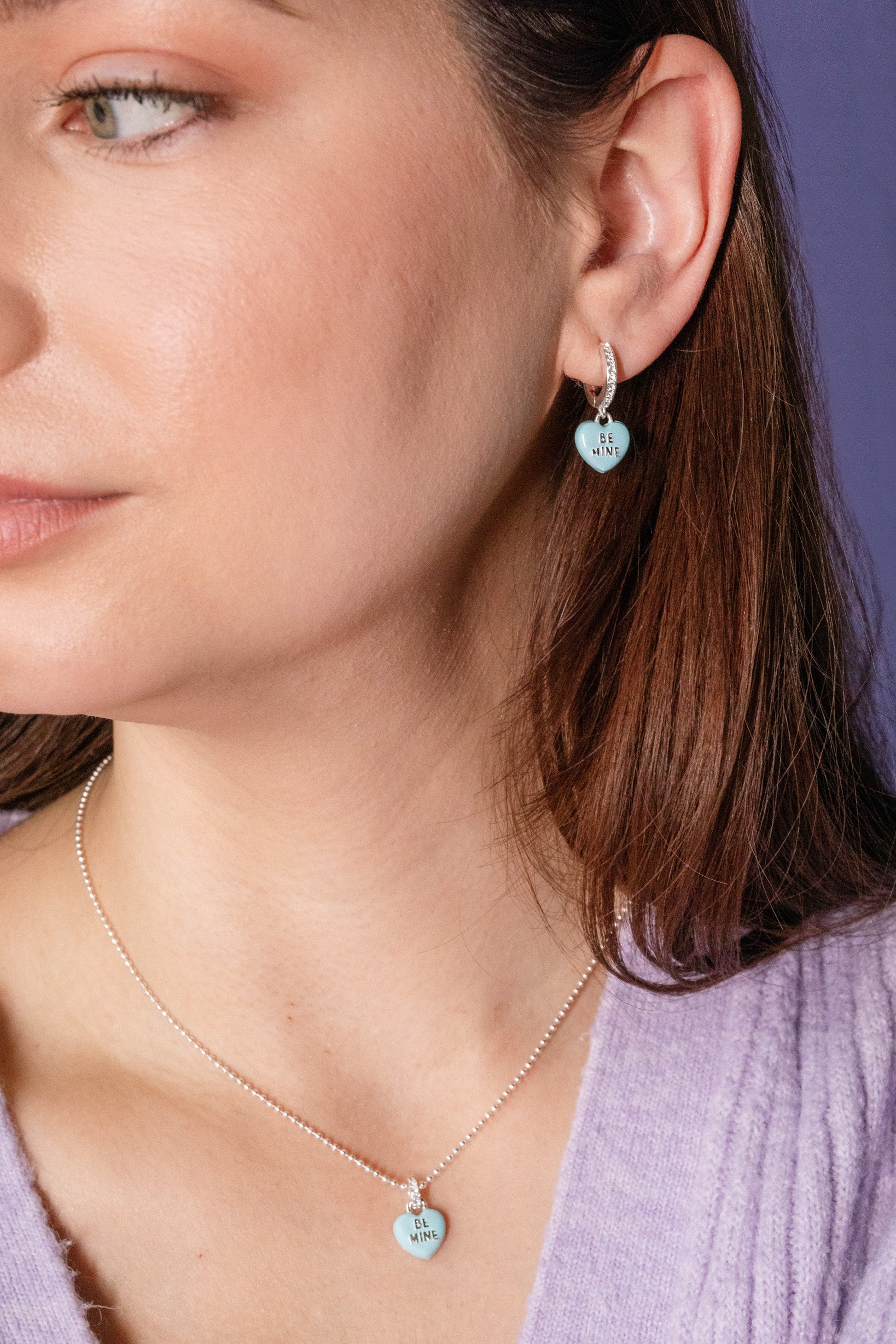 Sweethearts® “Be Mine” Huggie Hoop Earrings - Alex and Ani - Side View