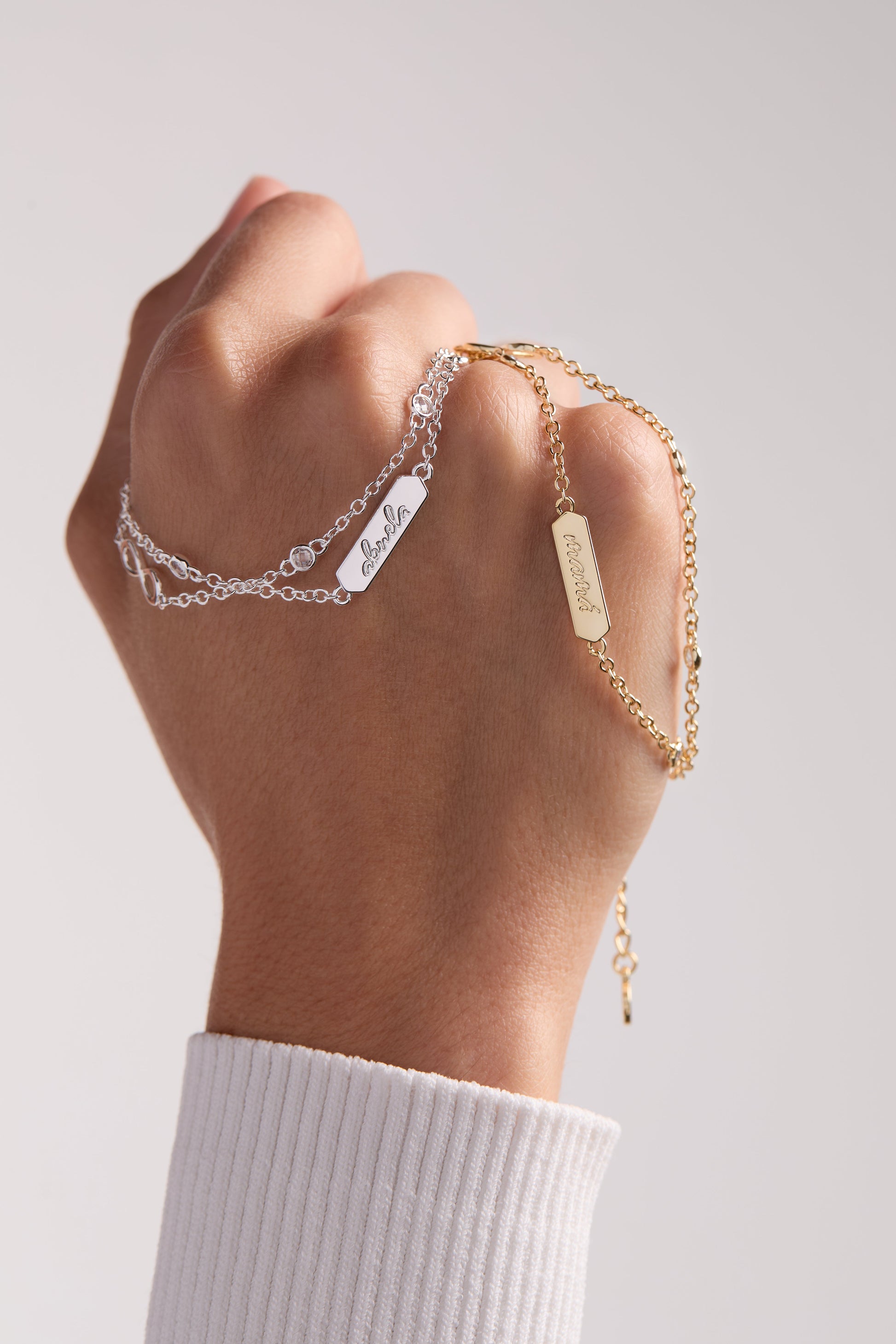 Mamá Infinity Chain Double Strand Bracelet - Alex and Ani - Detail View 6