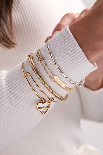 Mamá Infinity Chain Double Strand Bracelet - Alex and Ani - Back View