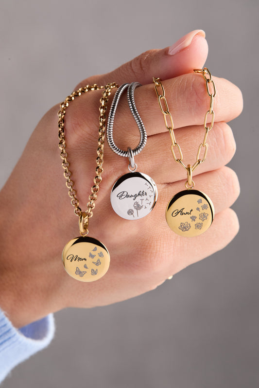 Mom Butterfly Disc Charm - Alex and Ani - Back View