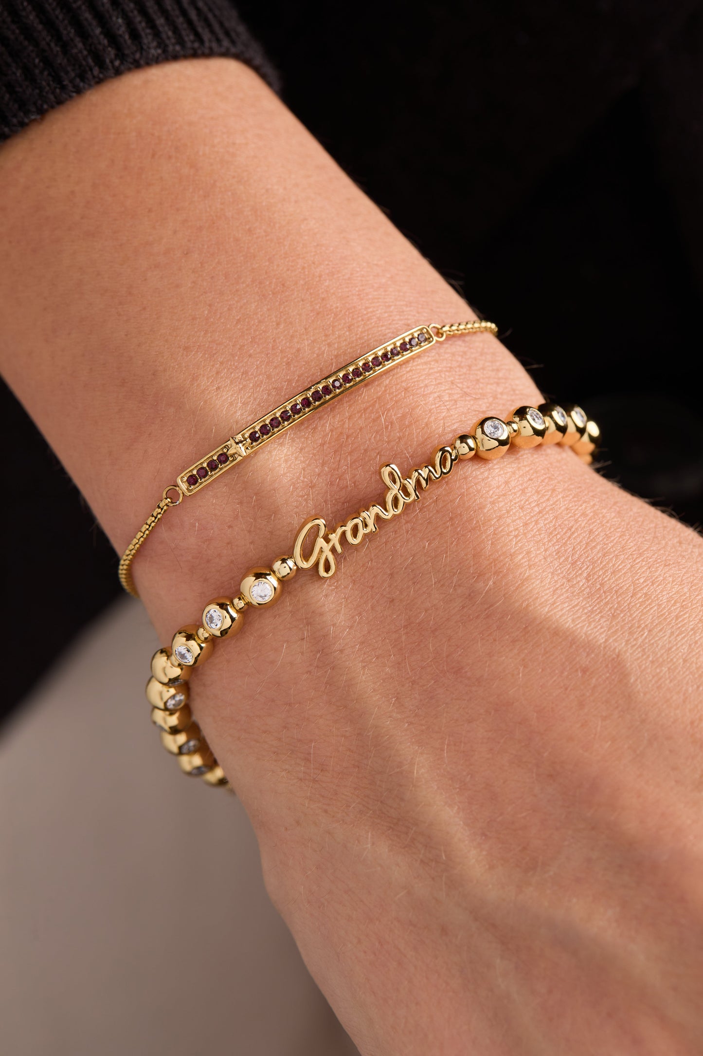 Grandma Elongated Crystal Stretch Bracelet - Alex and Ani