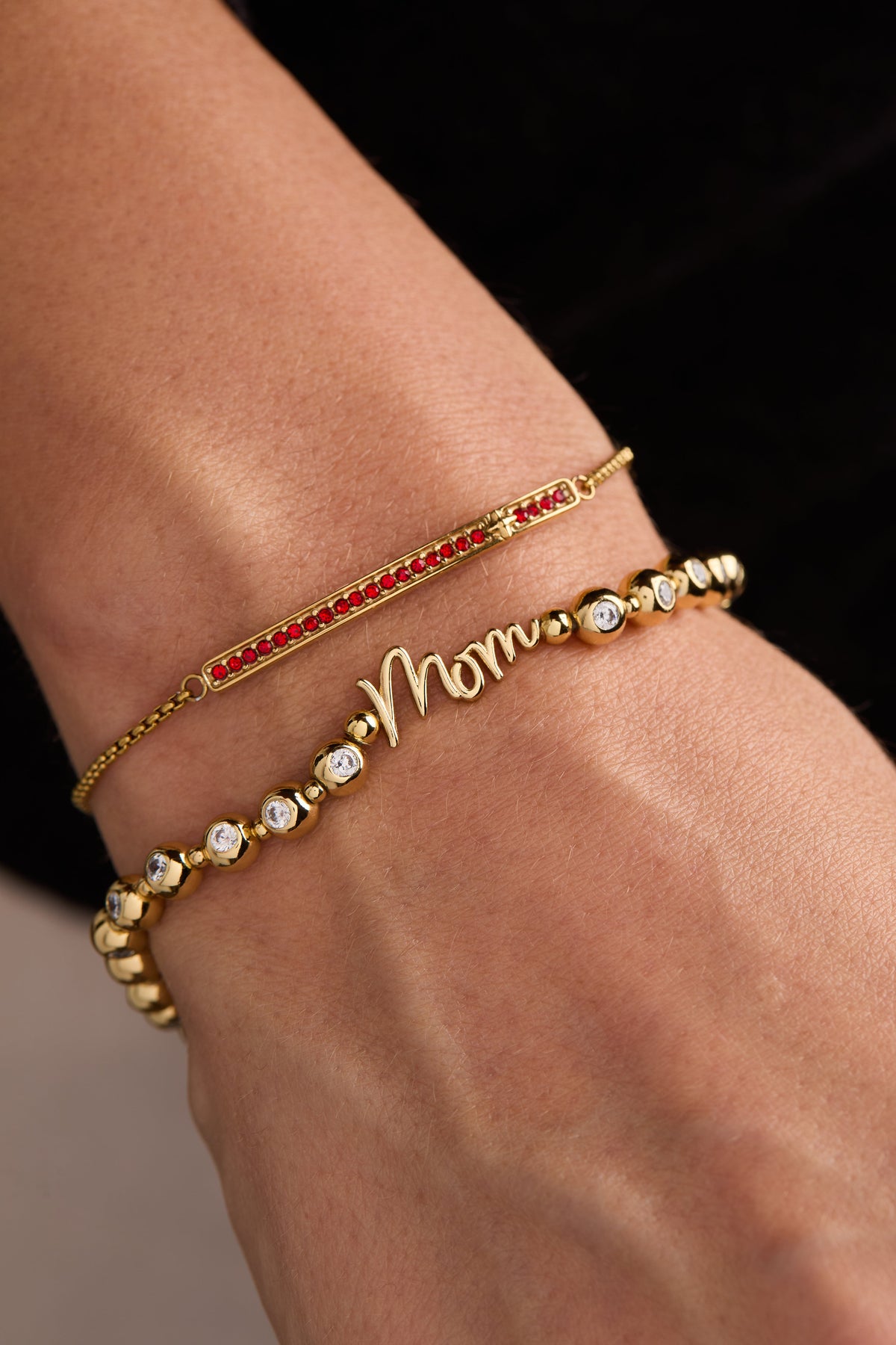 Mom Elongated Crystal Stretch Bracelet - Alex and Ani - Detail View 7
