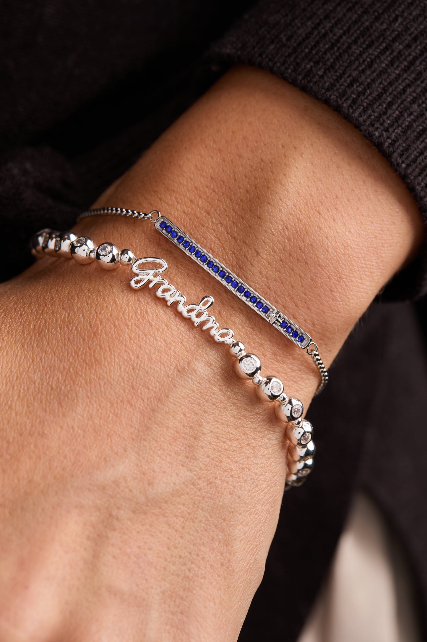 Grandma Elongated Crystal Stretch Bracelet - Alex and Ani