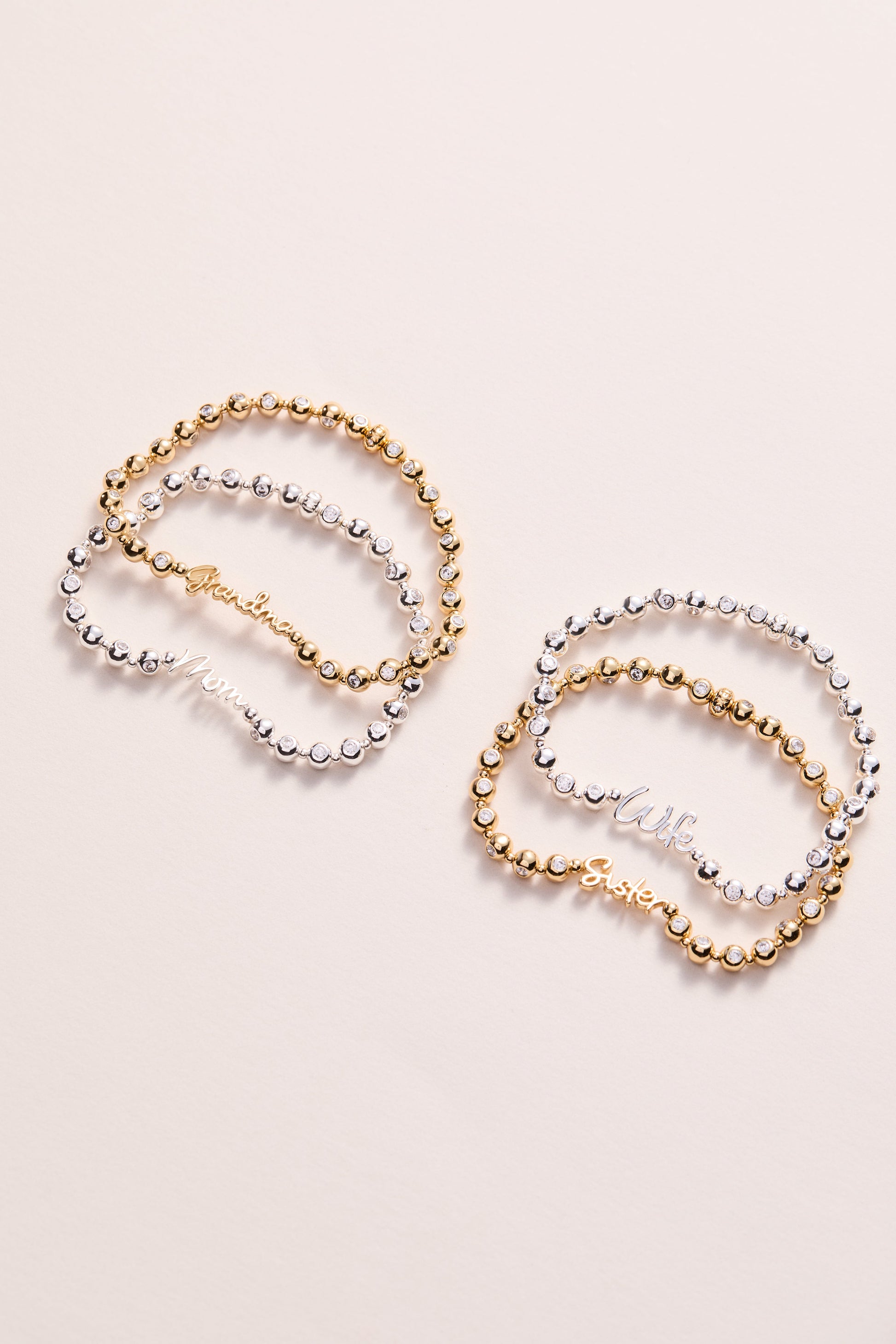 Wife Elongated Crystal Stretch Bracelet - Detail View 7