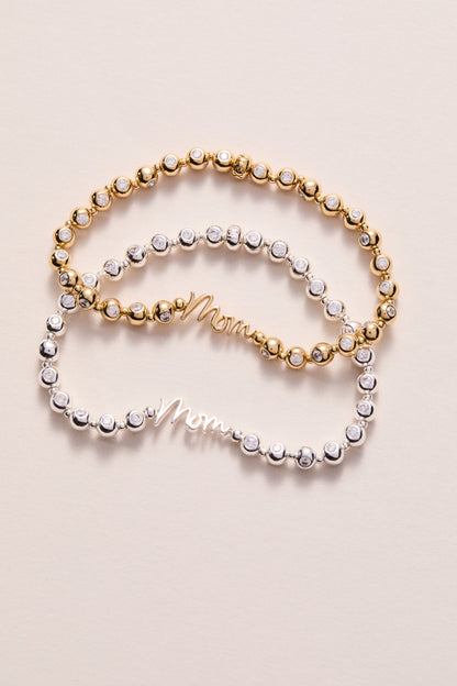 Mom Elongated Crystal Stretch Bracelet - Alex and Ani - Detail View 8