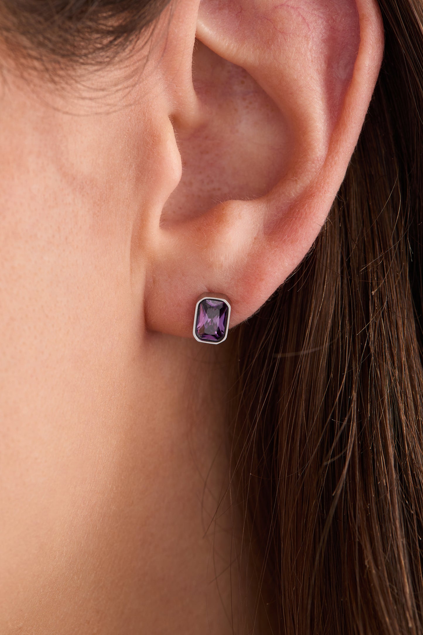 Amethyst February Birthstone Stud Earrings - Alex and Ani