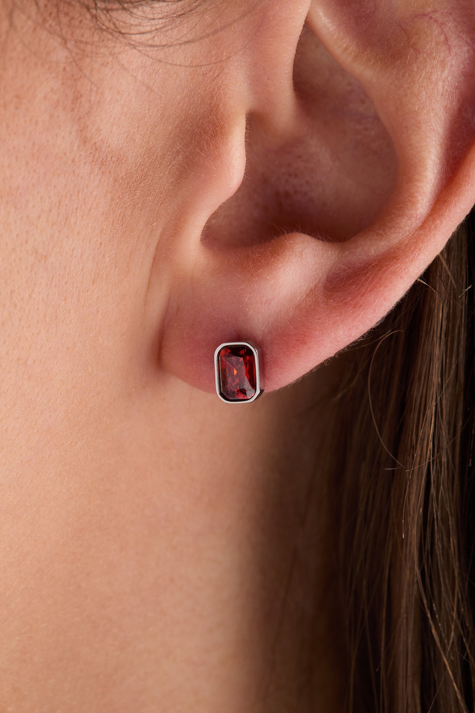 January Birthstone Stud Earrings - Alex and Ani - Detail View 6