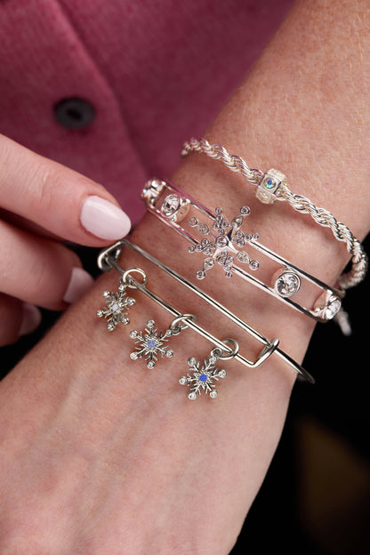 Crystal Snowflake Cuff Bracelet - Detail View 4