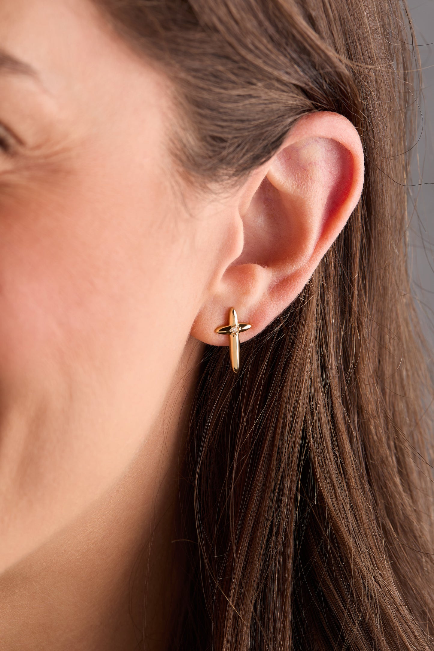 4:13 Cross Stud Earrings - Alex and Ani