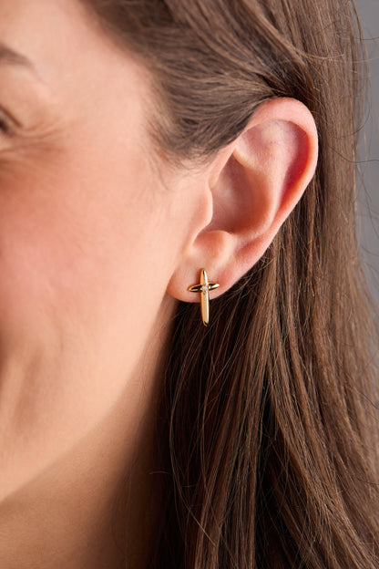 4:13 Cross Stud Earrings - Alex and Ani - Back View