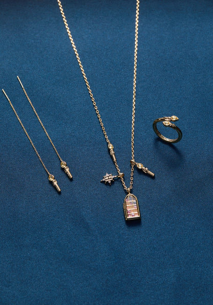 Harry Potter™ Hogwarts Great Hall Cluster Charm Necklace - Alex and Ani - Detail View 5